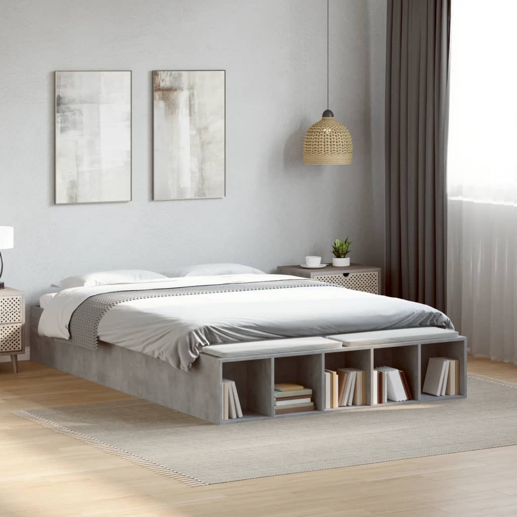 Bedframe Concrete Grey 140x190cm - Decor Base