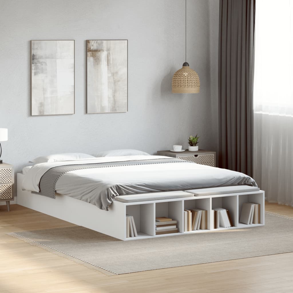 Bedframe White 135x190cm Double - Unbeatable Bargains
