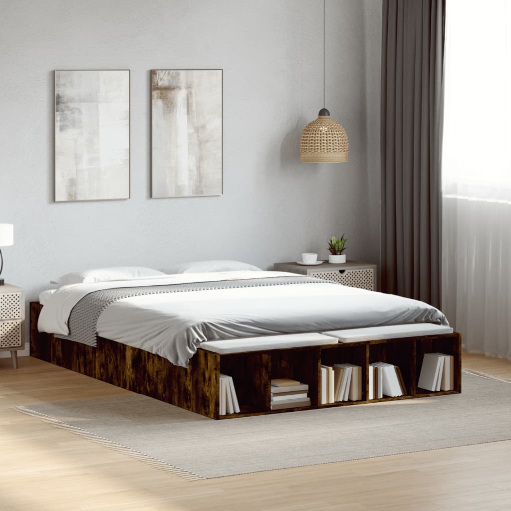 Bedframe Smoked Oak 120x190cm Small Double - Sid & Sam