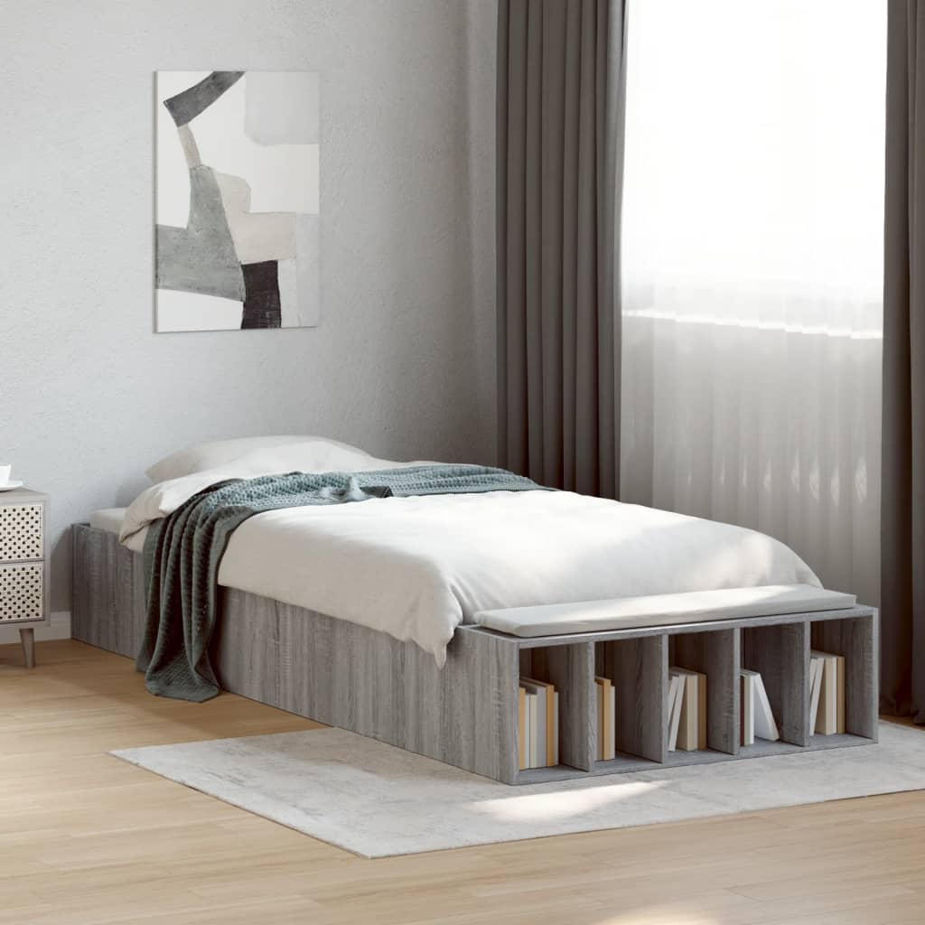 Bedframe Grey Sonoma 100x200cm - Discount Dealers
