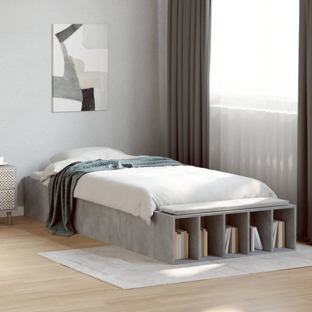 Bedframe Concrete Grey 90x200cm - The Home Maker