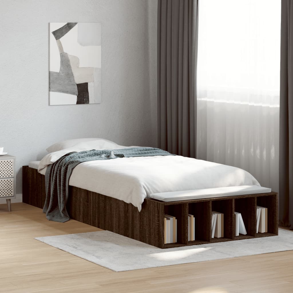 Bedframe Brown Oak 90x200cm - Merlin Deals