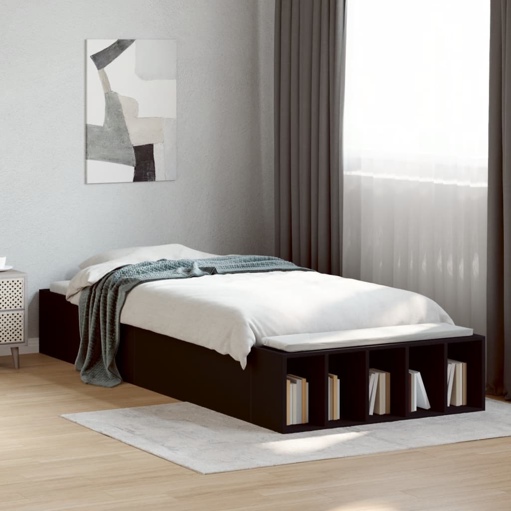 Bedframe Black 75x190cm Small Single - The Home Maker