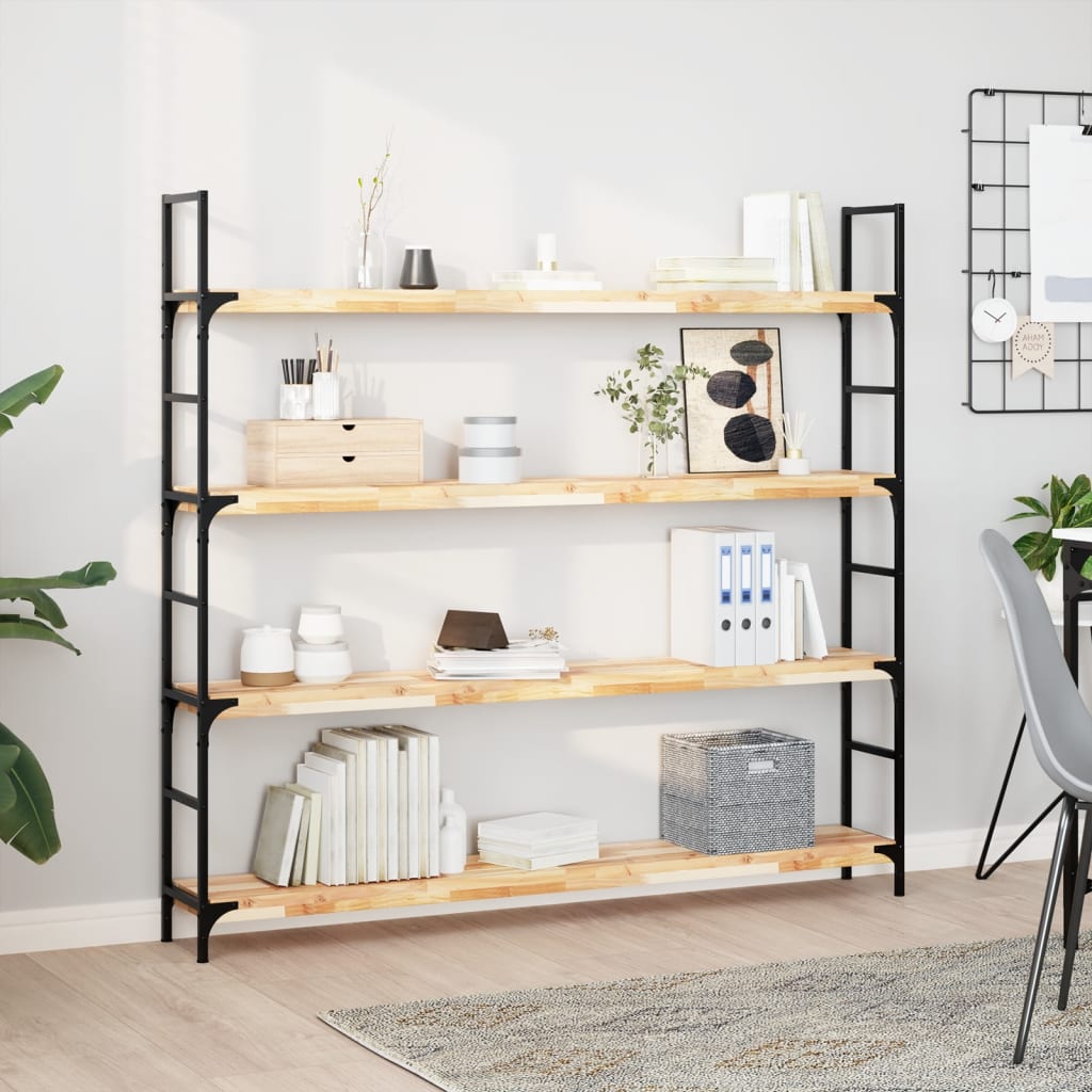 Floating Shelf 120x20x4 cm Untreated Solid Wood Acacia - All Things Good