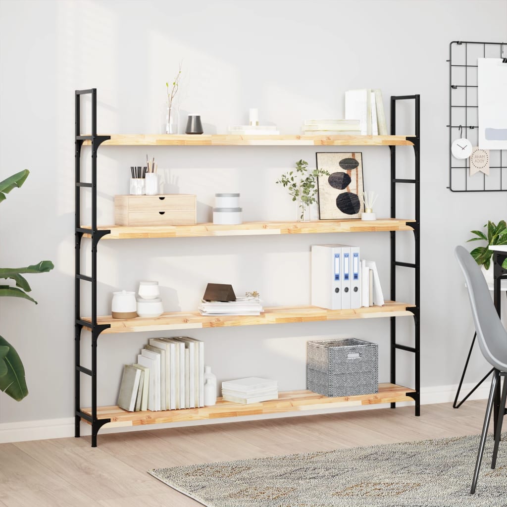 Floating Shelf 140x20x4 cm Untreated Solid Wood Acacia - All Things Good