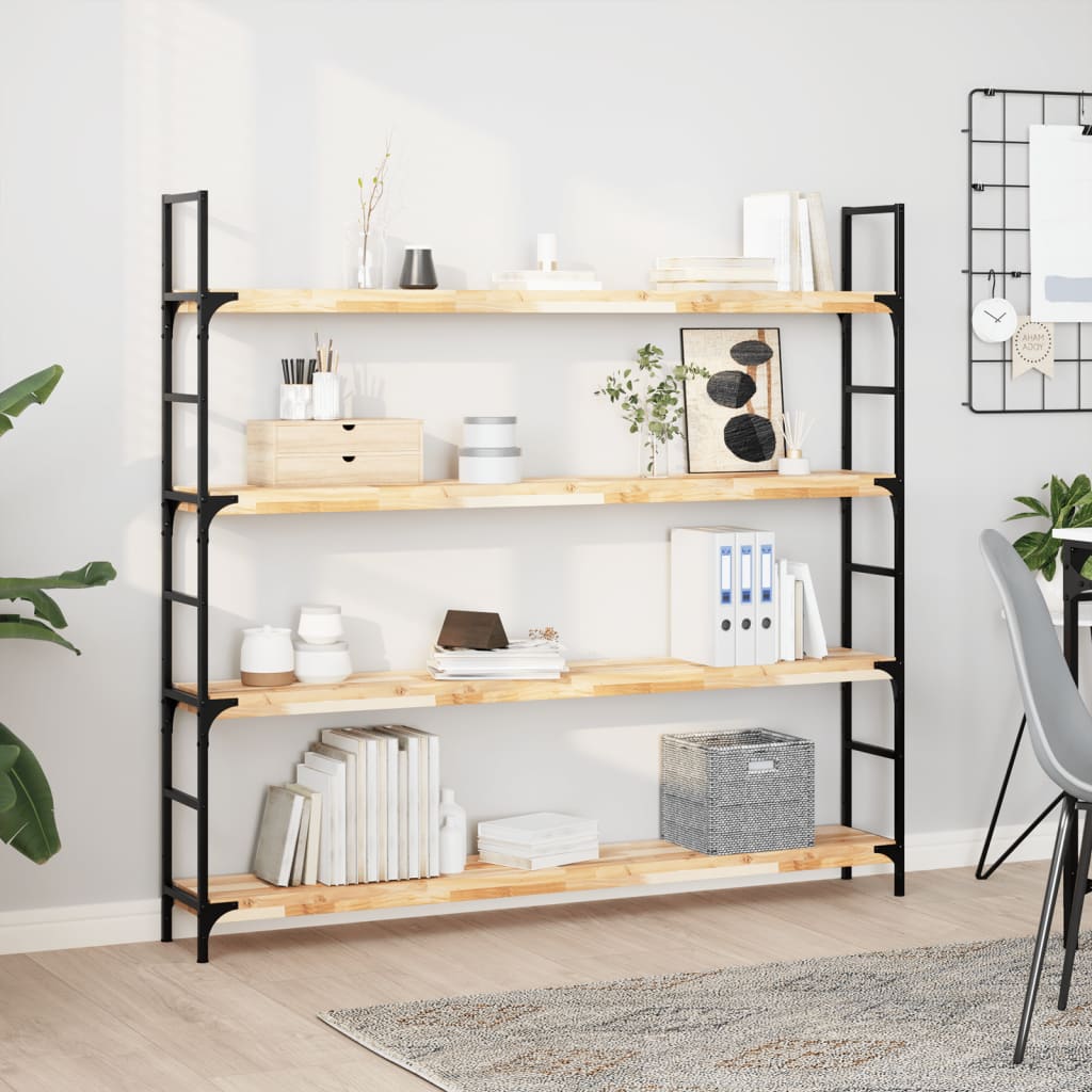 Floating Shelves 2 pcs 140x20x4 cm Untreated Solid Wood Acacia - All Things Good