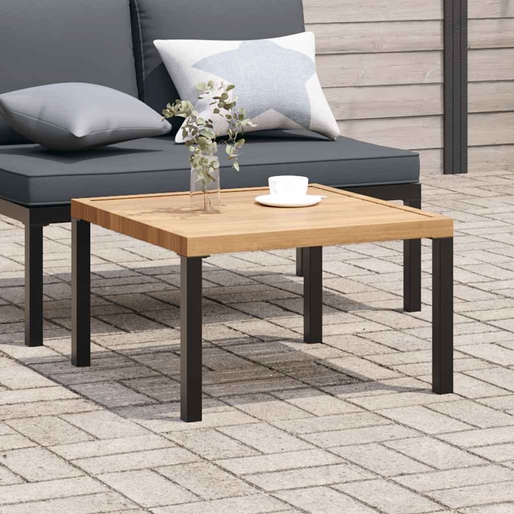Garden Coffee Table Black 65x65x40 cm Aluminium - Design Hut