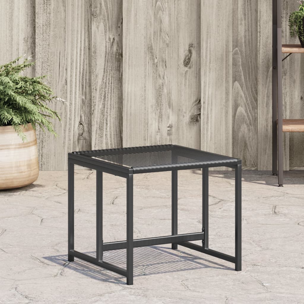 Garden Stools 4 pcs Black Poly Rattan - Design Hut