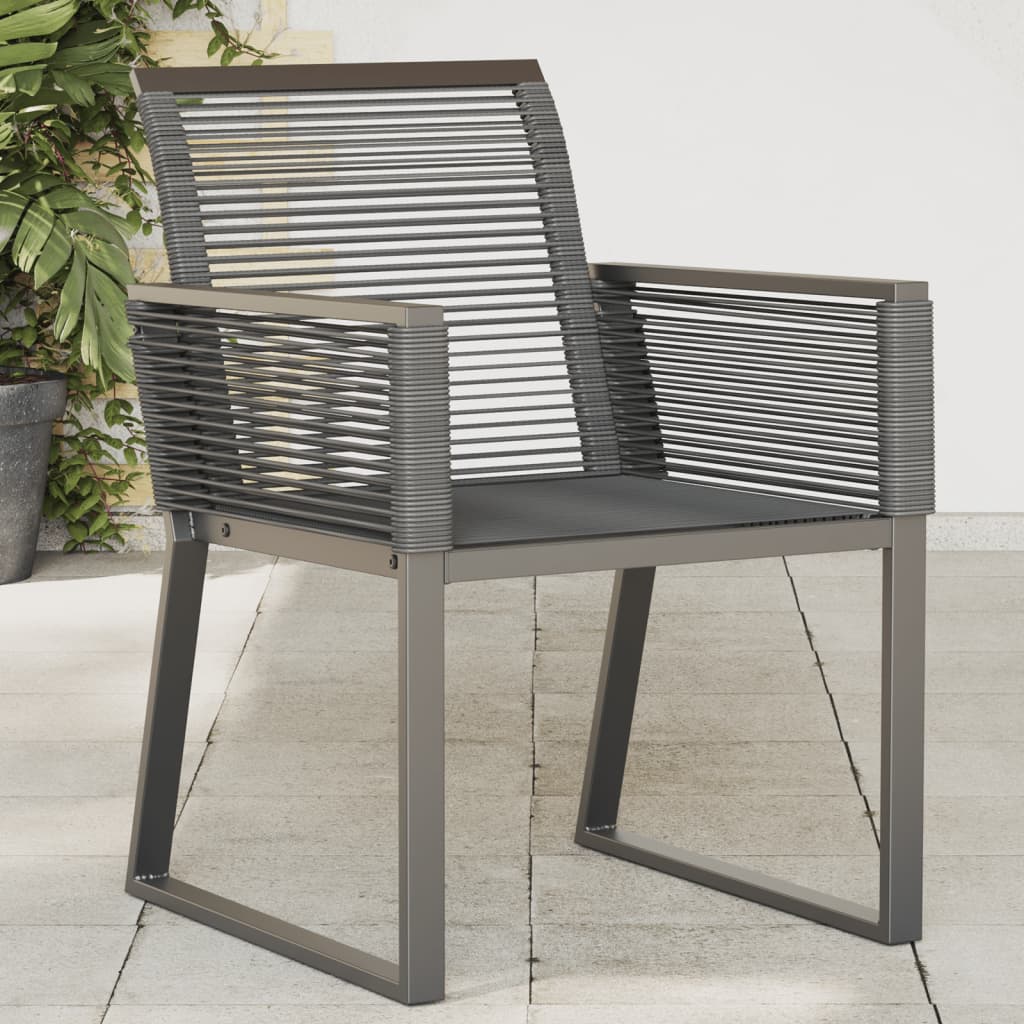Garden Chairs 2 pcs Black Poly Rattan - vid-4008113 - Brittle & Co