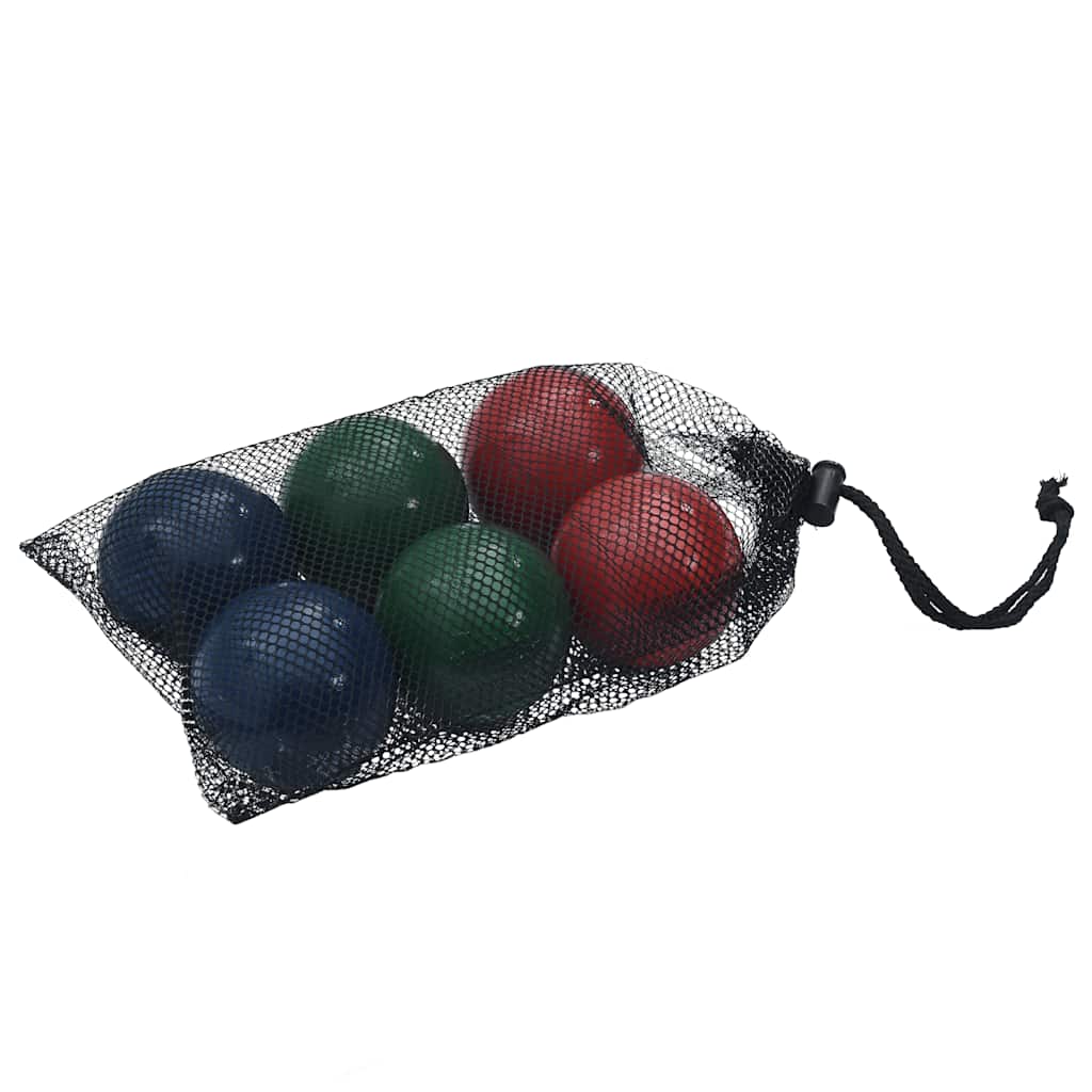 8 Piece Bocce Ball Set with Carrying Bag Solid Pine Wood - Merkel Designers