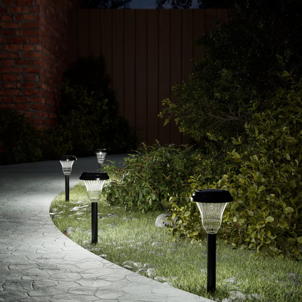 OSWOD Solar Pathway Lights with Ground Spikes 12 pcs - White - Design Hut