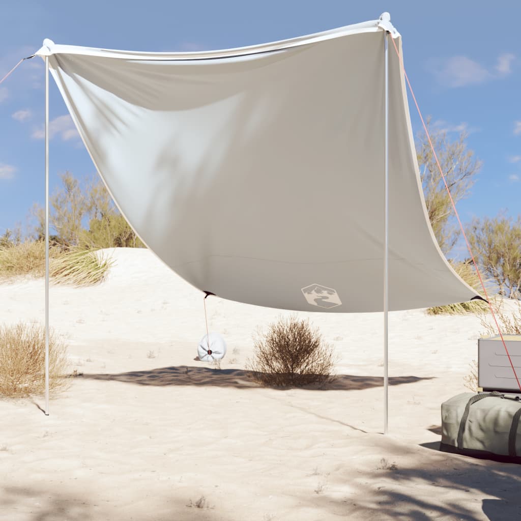 Beach Canopy with Sand Anchors Grey 214x236 cm - Charlotte Dunes