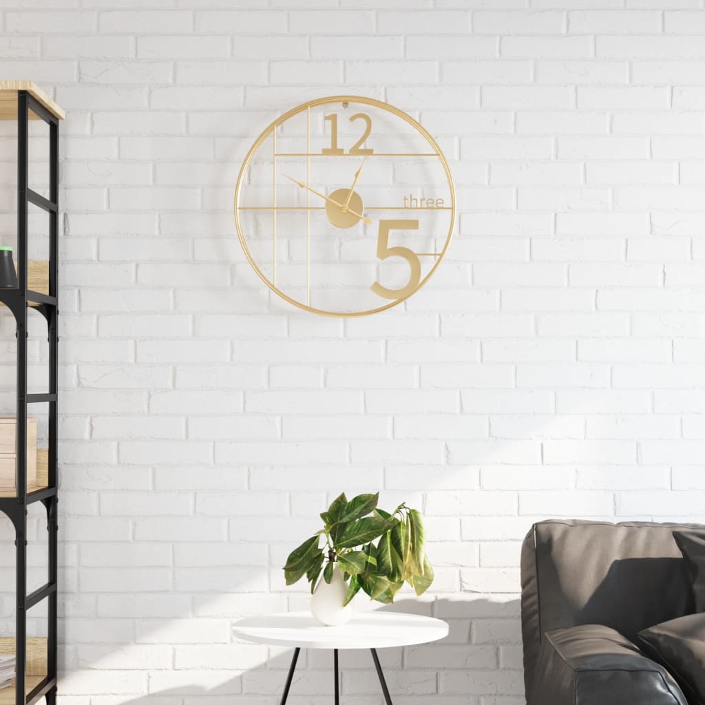Wall Clock Gold 50 cm Iron - Merkel Designers