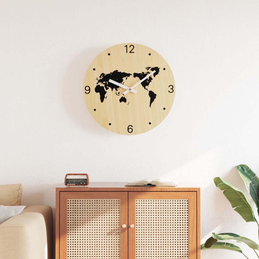 Wall Clock Yellow and Black 30 cm Engineered Wood - Merkel Designers