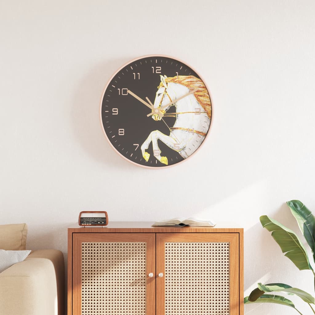 Wall Clock Gold and White 29.5 cm Polystyrene and Glass - Merkel Designers