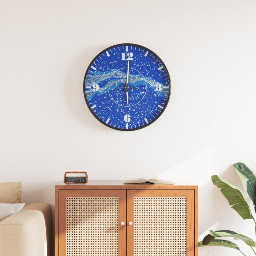 Wall Clock with Luminous Scales and Pointers Blue 30 cm - Merkel Designers