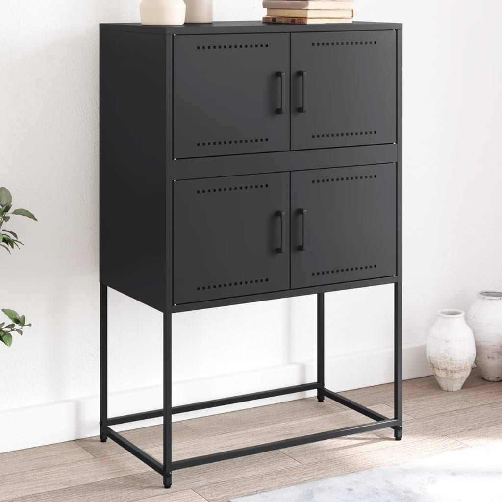 Sideboard Black 68.5x38.5x107 cm Steel - Charlotte Dunes