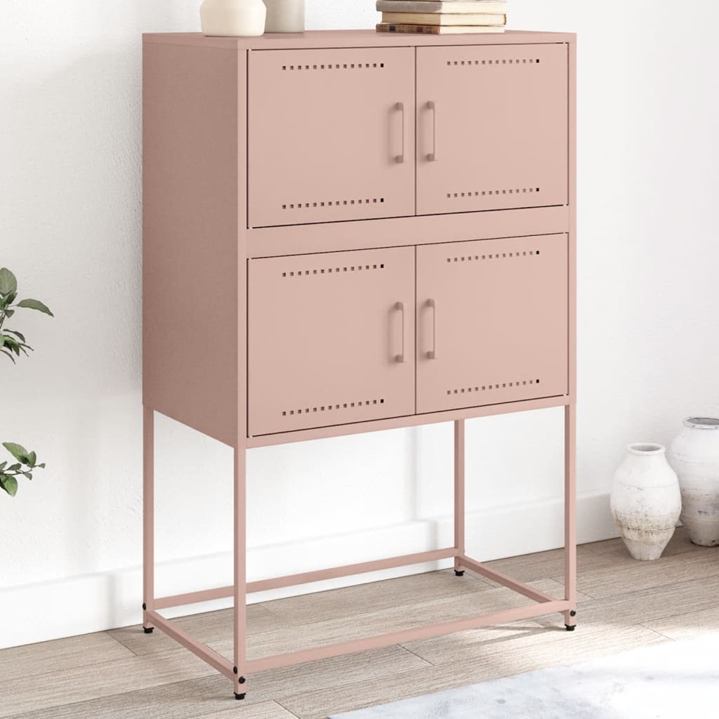 Sideboard Pink 68.5x38.5x107 cm Steel - Charlotte Dunes