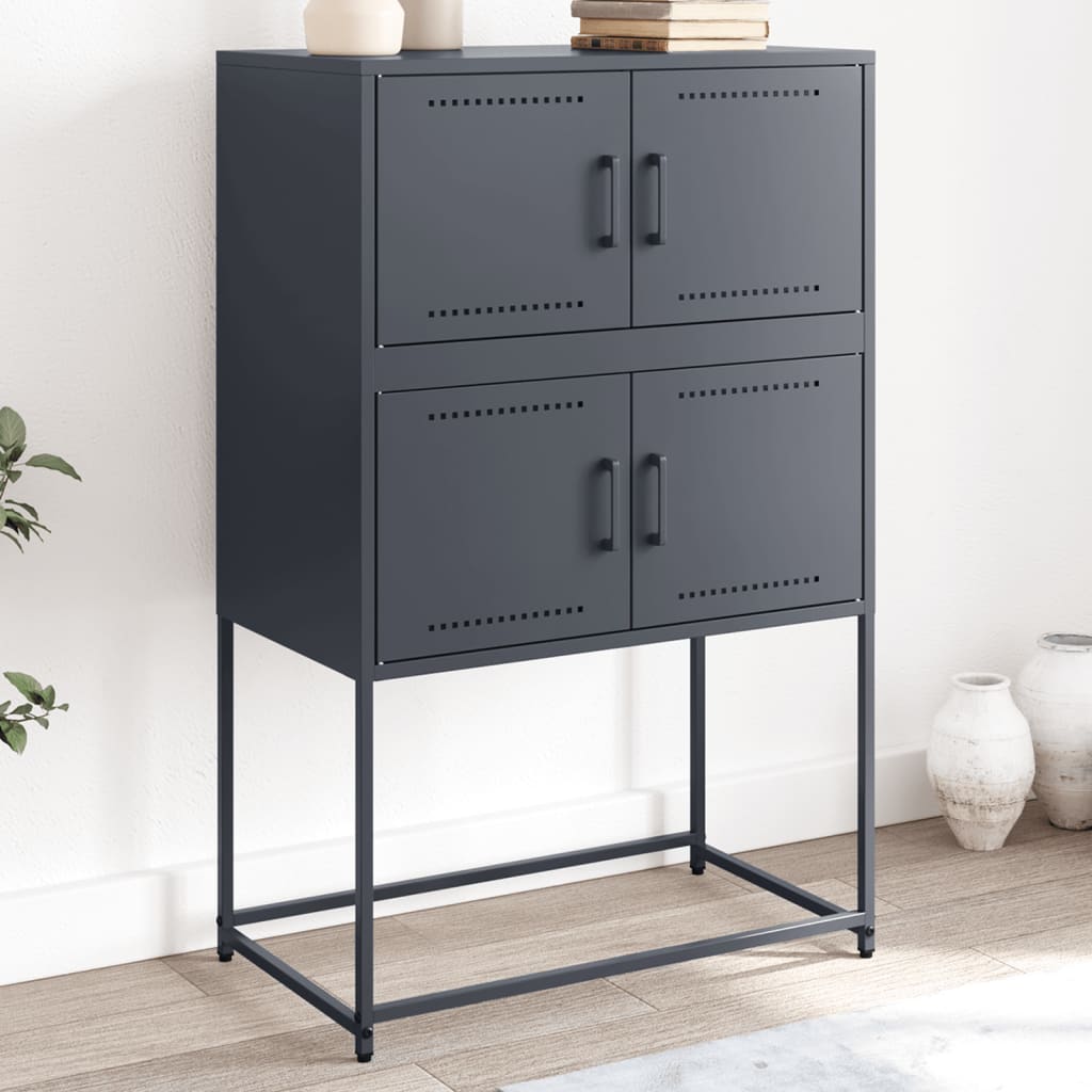 Sideboard Anthracite 68.5x38.5x107 cm Steel - Charlotte Dunes