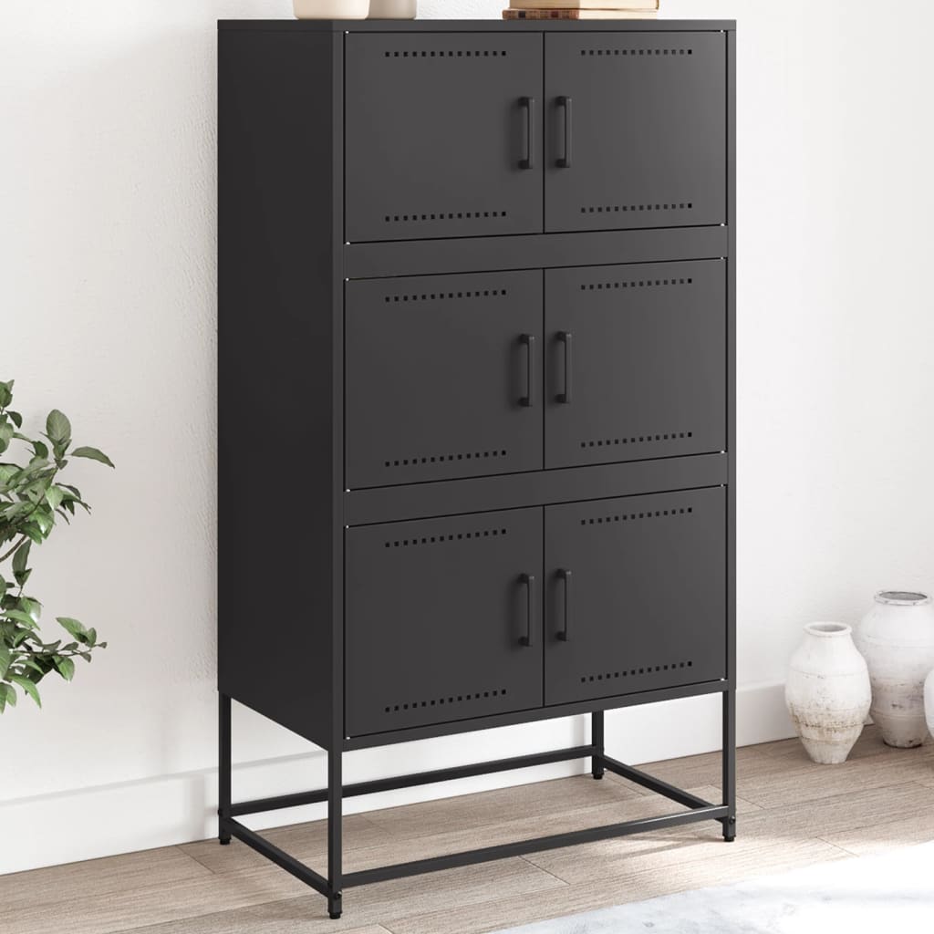 Sideboard Black 68.5x38.5x123.5 cm Steel - Charlotte Dunes