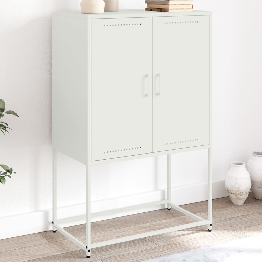 Highboard White 68.5x38.5x107 cm Steel - Charlotte Dunes