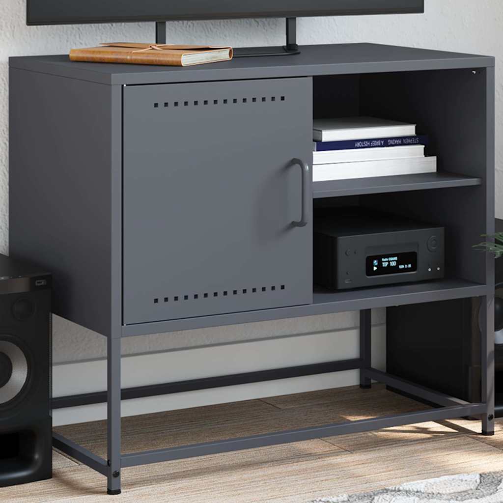TV Cabinet Anthracite 68x39x60.5 cm Steel - vid-846520 - Discount Dealers