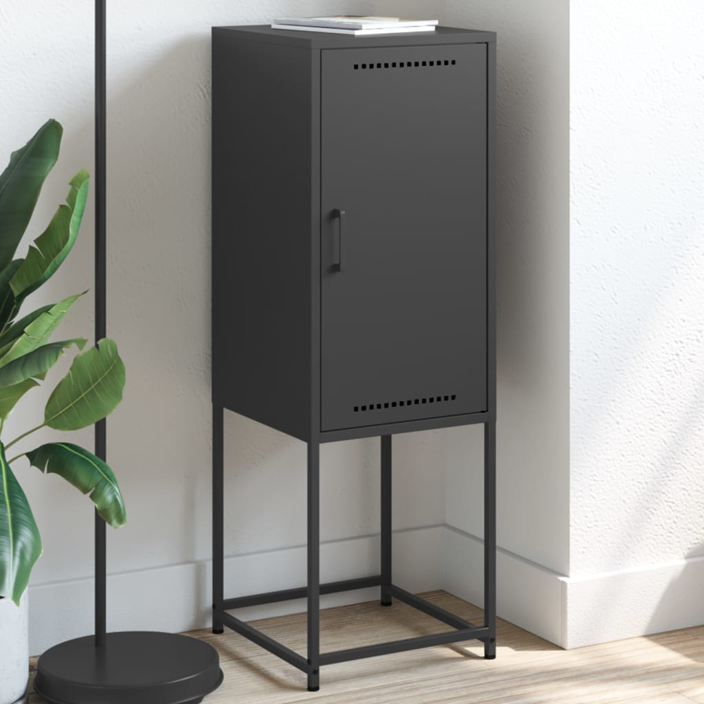Highboard Black 36x39x107 cm Steel - Charlotte Dunes