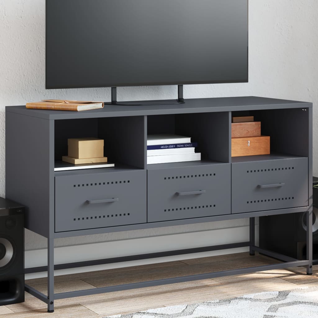 TV Cabinet Anthracite 100.5x39x60.5 cm Steel - Discount Dealers