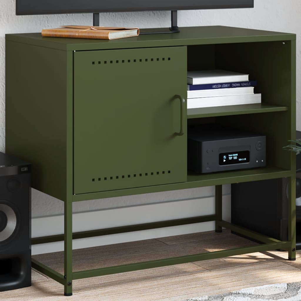 TV Cabinet Mustard Yellow 100.5x39x60.5 cm Steel - vid-846545 - Discount Dealers