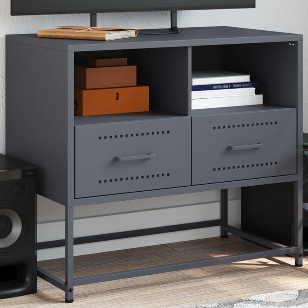 TV Cabinet Anthracite 68x39x60.5 cm Steel - vid-846550 - Discount Dealers