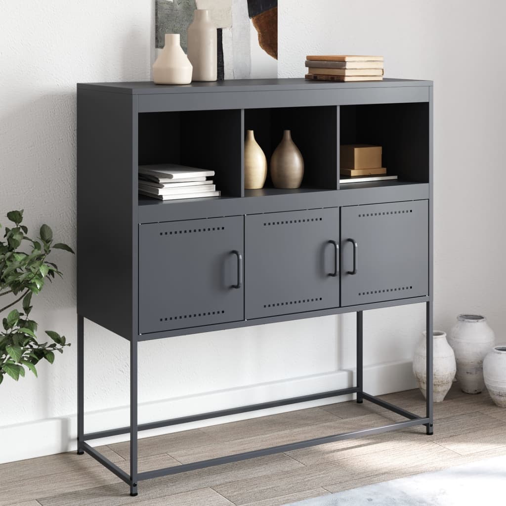 Sideboard Anthracite 100.5x39x107 cm Steel - Charlotte Dunes