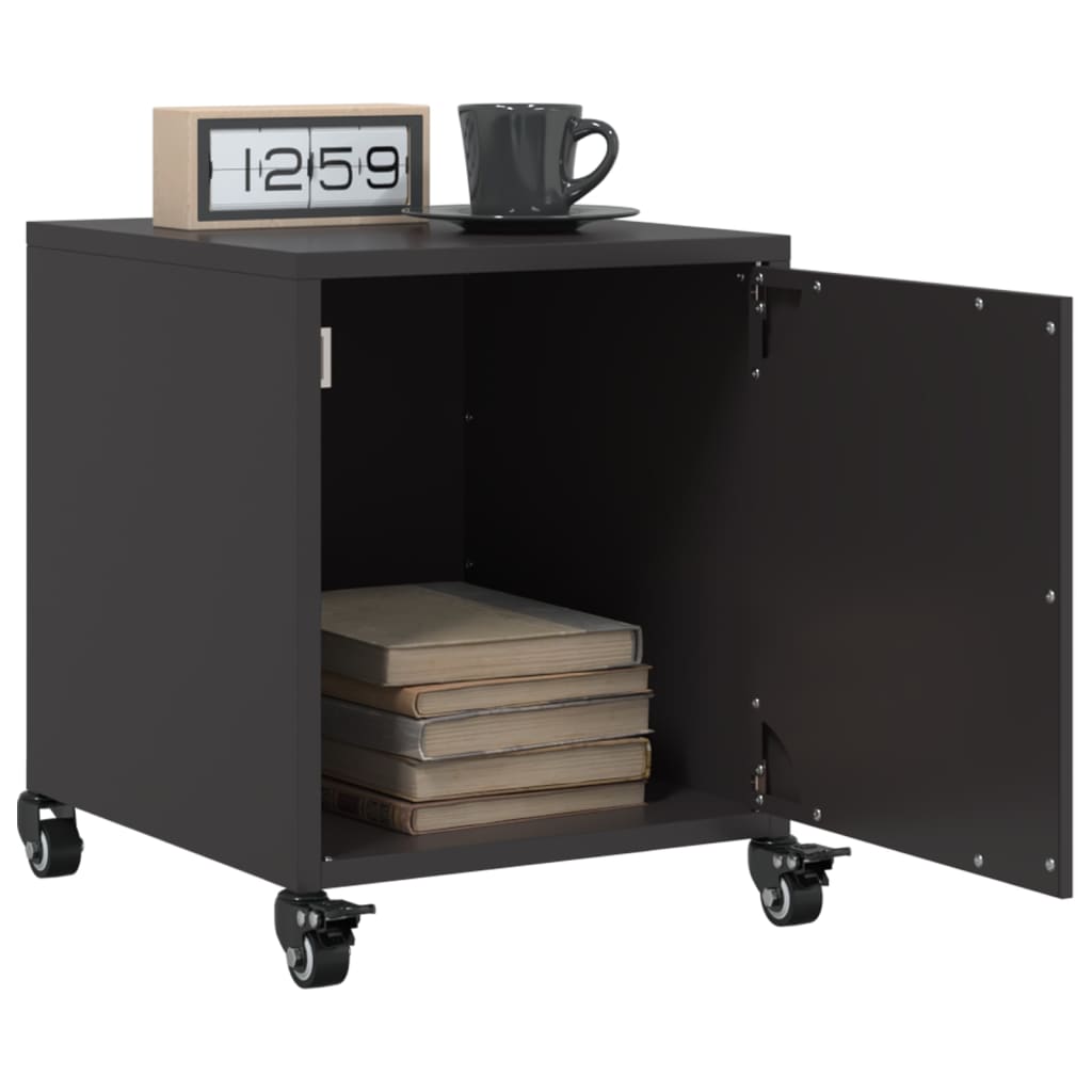 Bedside Cabinets 2 pcs Black 36x39x43.5 cm Steel - vid-846615 - Design Hut