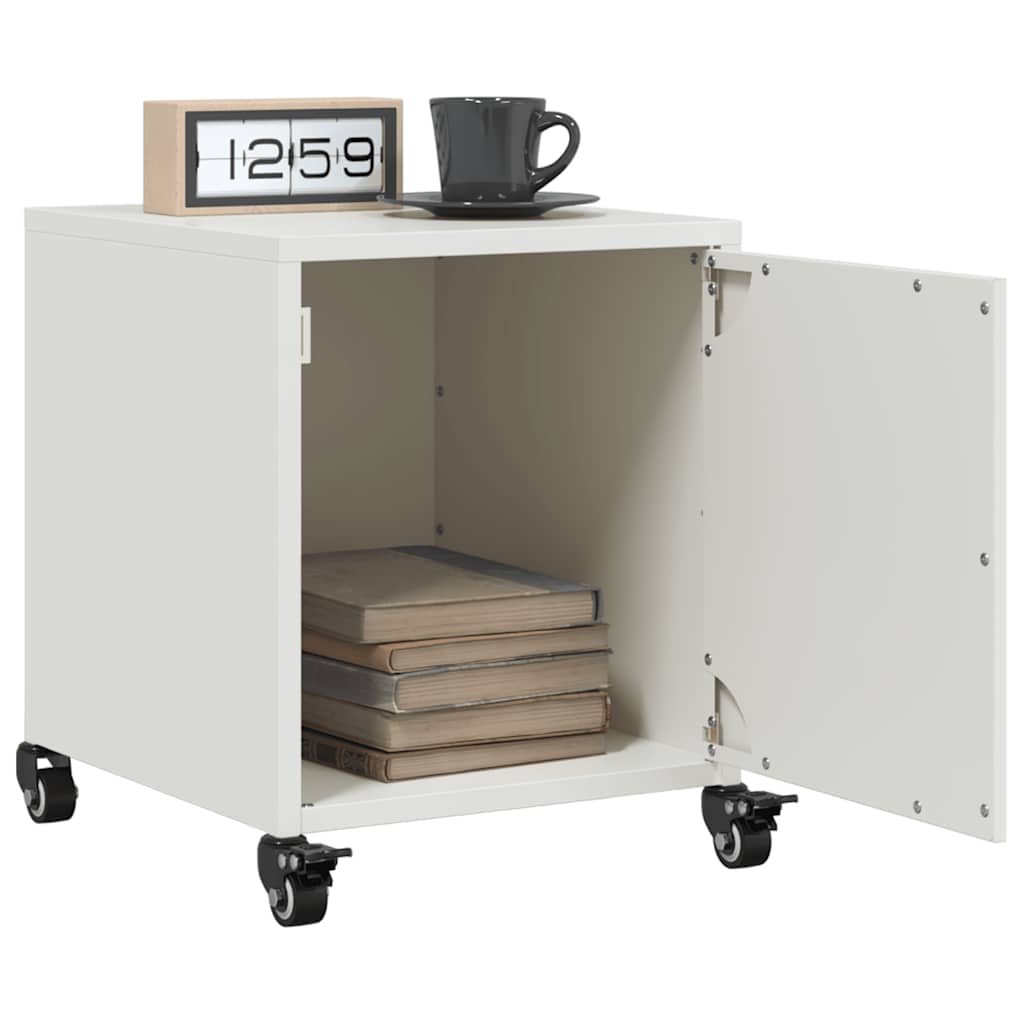 Bedside Cabinets 2 pcs White 36x39x43.5 cm Steel - vid-846625 - Design Hut