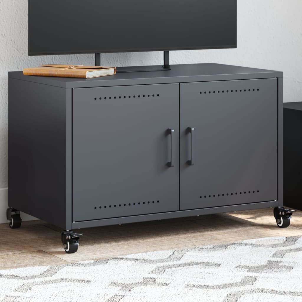 TV Cabinet Anthracite 68x39x43.5 cm Steel - Design Hut