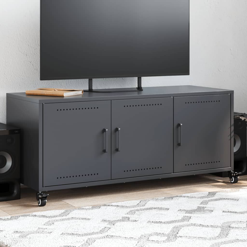 TV Cabinet Anthracite 100.5x39x43.5 cm Steel - vid-846646 - Design Hut