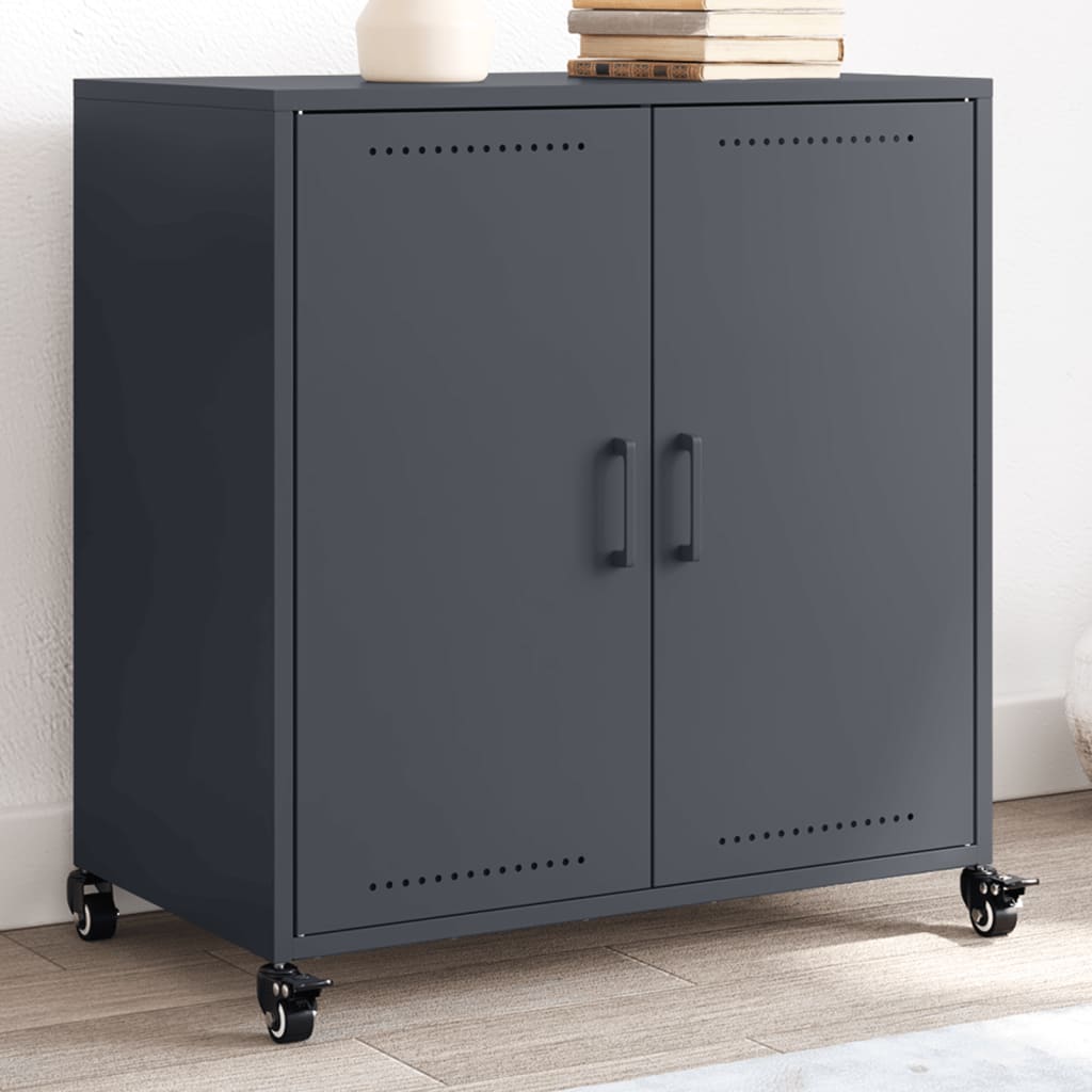 Sideboard Anthracite 68.5x39x72 cm Steel - Decor Base