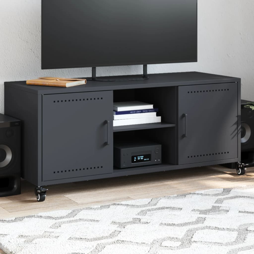 TV Cabinet Anthracite 100.5x39x43.5 cm Steel - vid-846664 - Design Hut