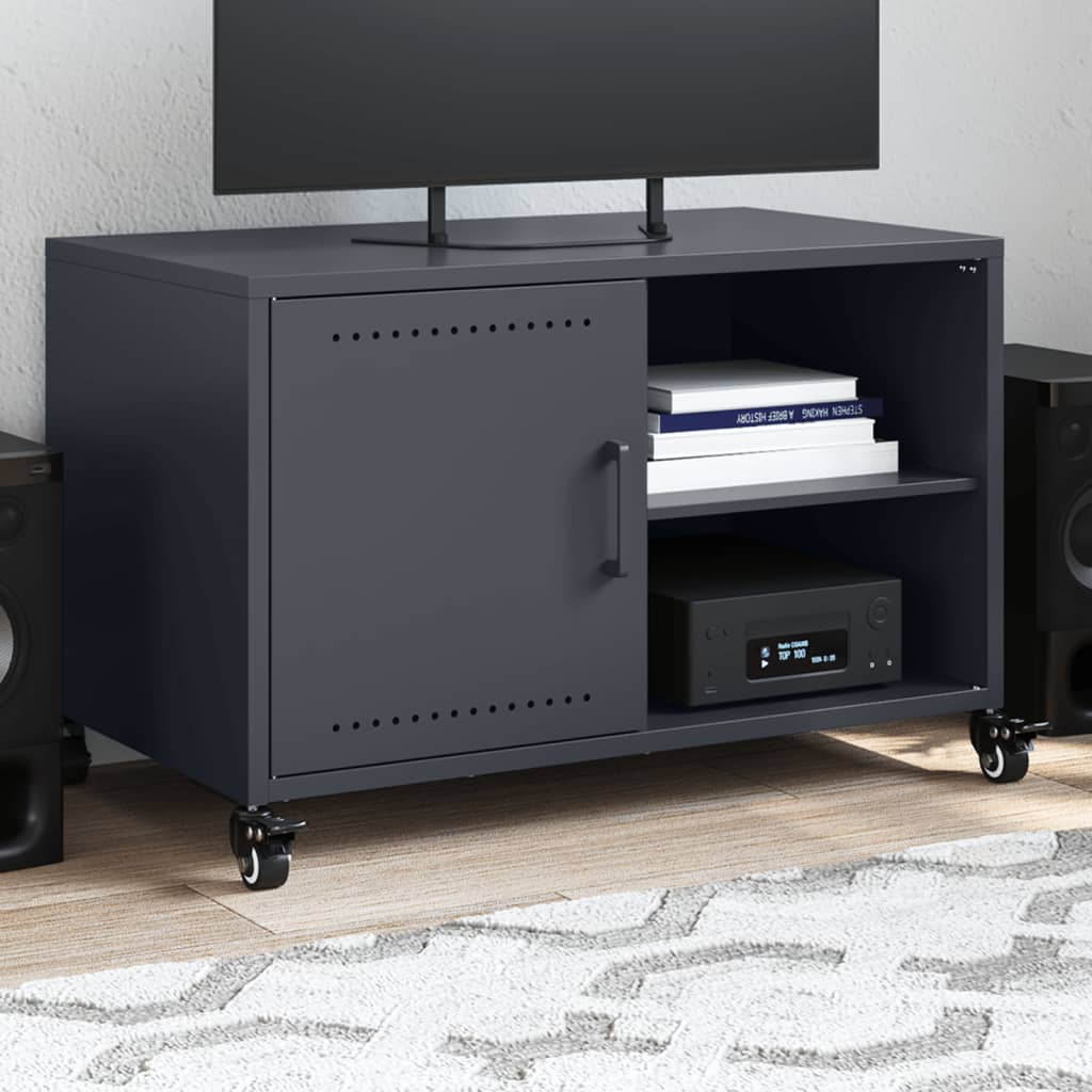 TV Cabinet Anthracite 68x39x43.5 cm Steel - vid-846670 - Design Hut