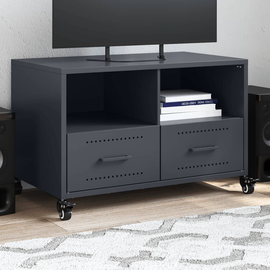 TV Cabinet Anthracite 68x39x43.5 cm Steel - vid-846700 - Design Hut