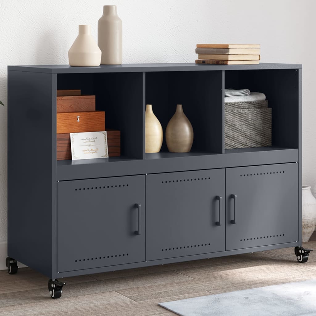 Sideboard Anthracite 100.5x39x72 cm Steel - Decor Base