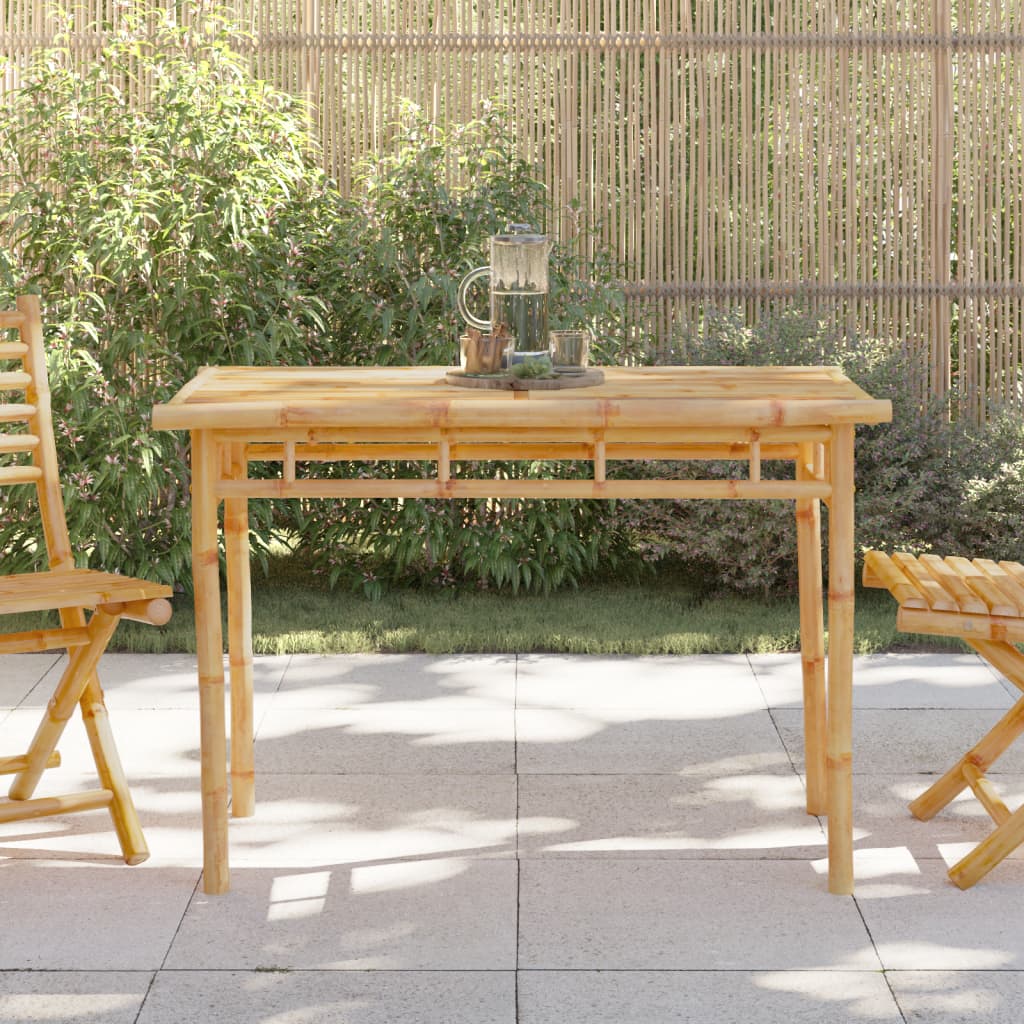 Garden Dining Table 110x55x75 cm Bamboo - Decor Base