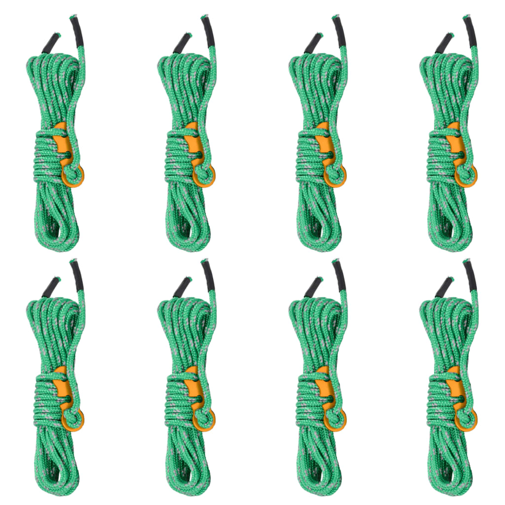 Tent Guy Ropes with Spanners Reflective 8 pcs 4 m 4 mm - vid-4008133 - Merkel Designers