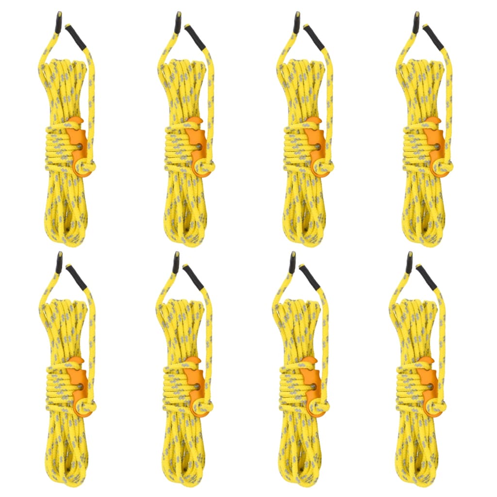 Tent Guy Ropes with Spanners Reflective 8 pcs 4 m 4 mm - vid-4008136 - Merkel Designers