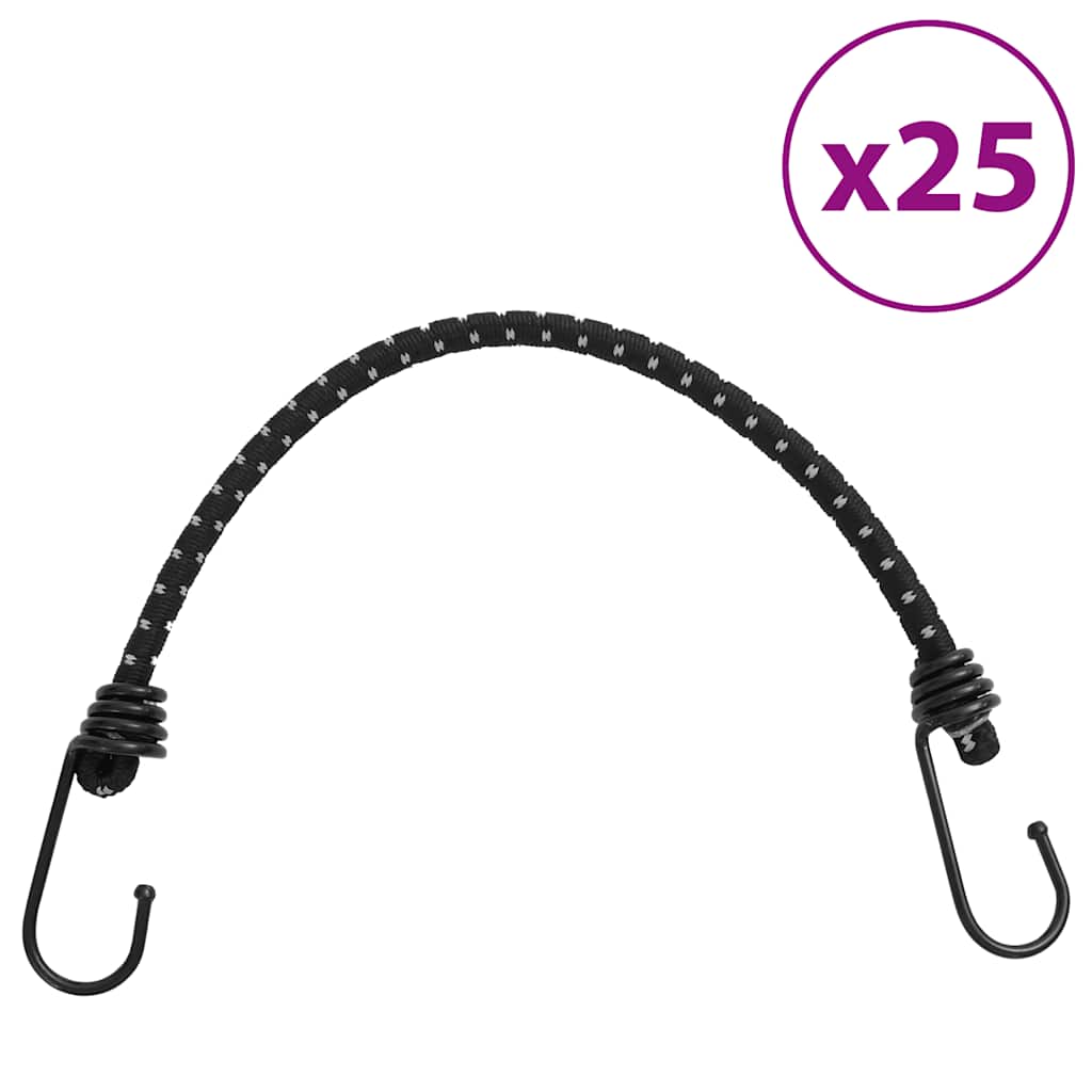 Bungee Cords with Reflective Strips and Hooks 25 pcs 46 cm - Merkel Designers