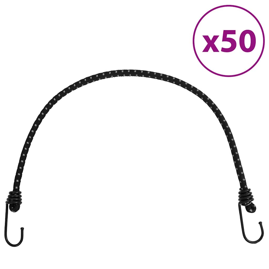 Bungee Cords with Reflective Strips and Hooks 50 pcs 59 cm - Merkel Designers