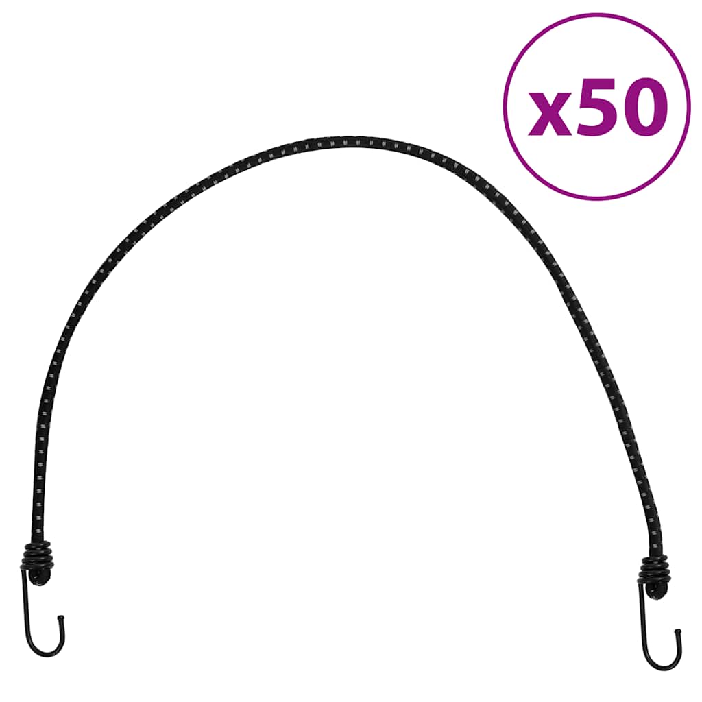 Bungee Cords with Reflective Strips and Hooks 50 pcs 88 cm - Merkel Designers