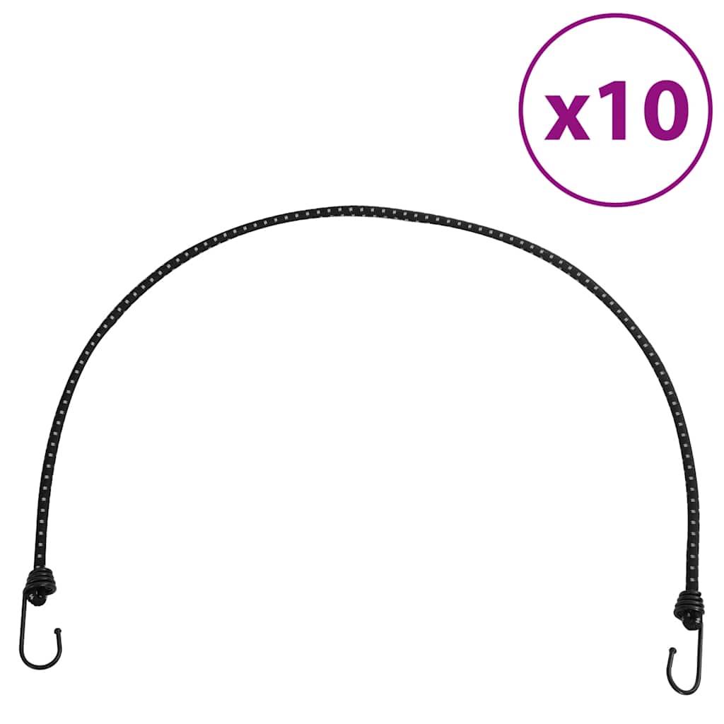 Bungee Cords with Reflective Strips and Hooks 10 pcs 100 cm - Merkel Designers