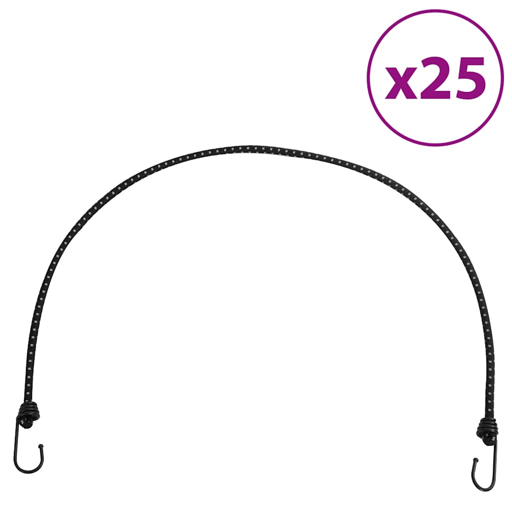 Bungee Cords with Reflective Strips and Hooks 25 pcs 100 cm - Merkel Designers