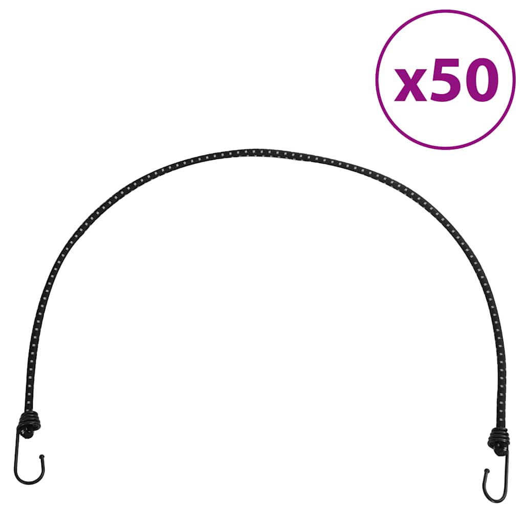 Bungee Cords with Reflective Strips and Hooks 50 pcs 100 cm - Merkel Designers