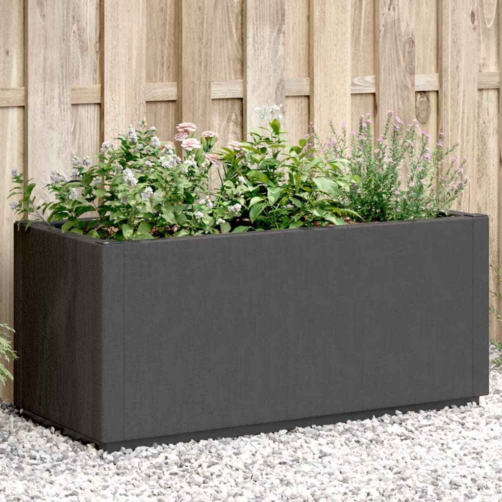 Garden Planter Dark Grey 80x36x35 cm PP - Design Hut